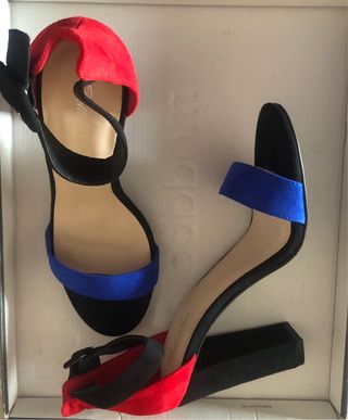 Sandalias tacón multicolor