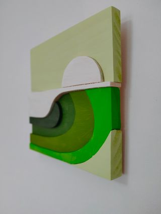 Quadro surf ondas madeira 3D