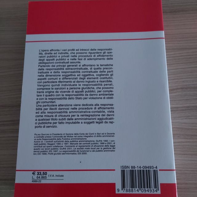 Libro La responsabilità civile penale ed amministr