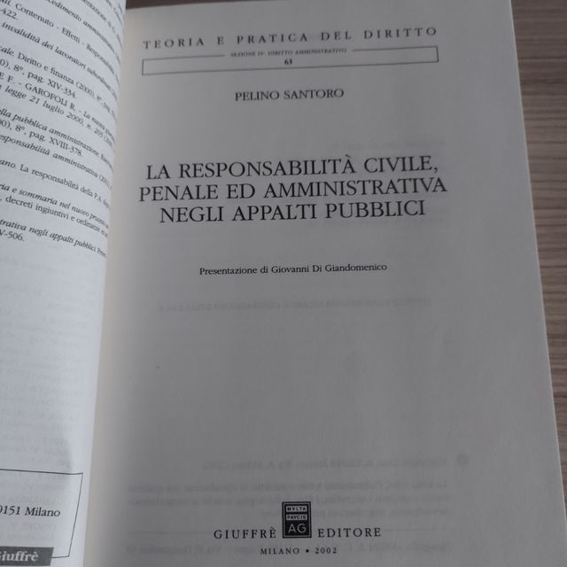 Libro La responsabilità civile penale ed amministr