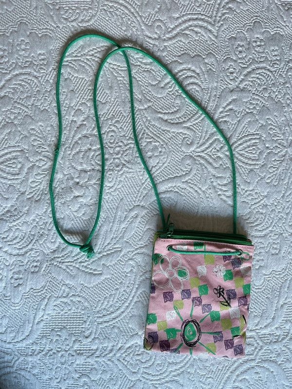 Bolso infantil rosa y verde