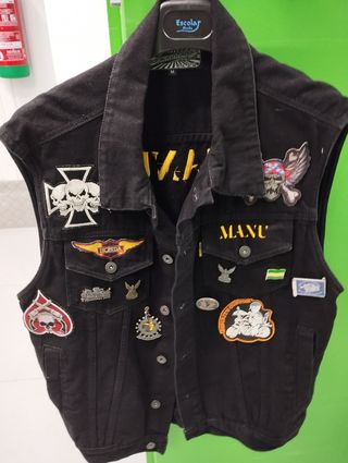 Chaleco Motero Vaquero Personalizado Negro