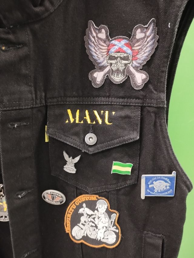 Chaleco Motero Vaquero Personalizado Negro