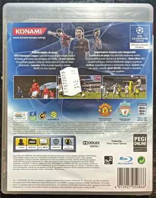 Videojuego PES 2009 PS3 Playstation