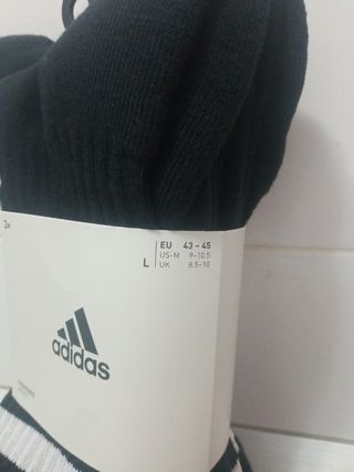 3 pares Calcetines Adidas Talla L 43-45