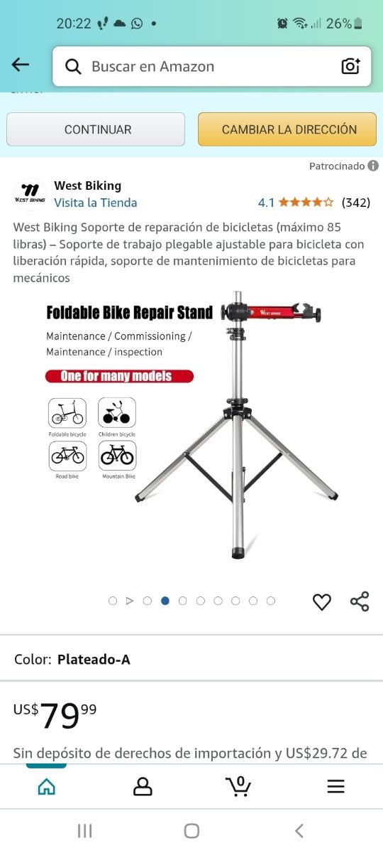 Soporte bicicleta