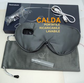 Maschera occhi calda USB ricaricabile lavabile