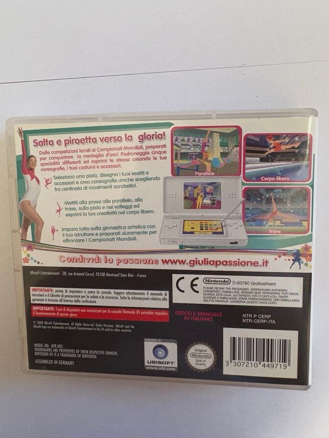 Gioco Giulia passione ginnastica Nintendo ds