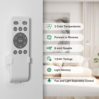 Lámpara ventilador de techo led acero 132cm 15kw