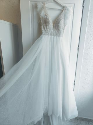 Vestido de novia brillante 