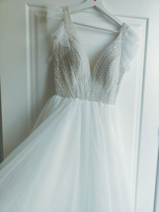 Vestido de novia brillante 