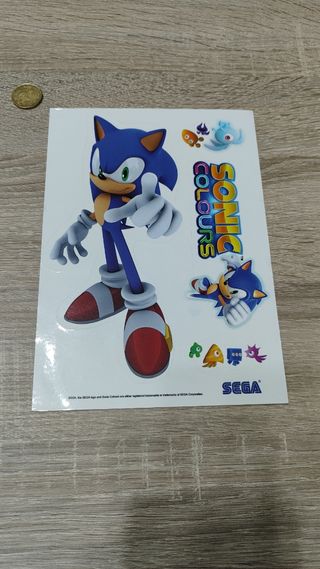 Sonic Colours pegatinas preorder reserva Wii