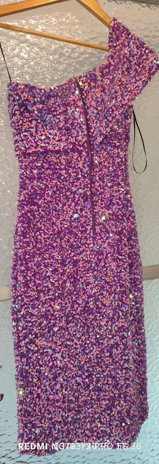 Abito longuette Paillettes Lilla 