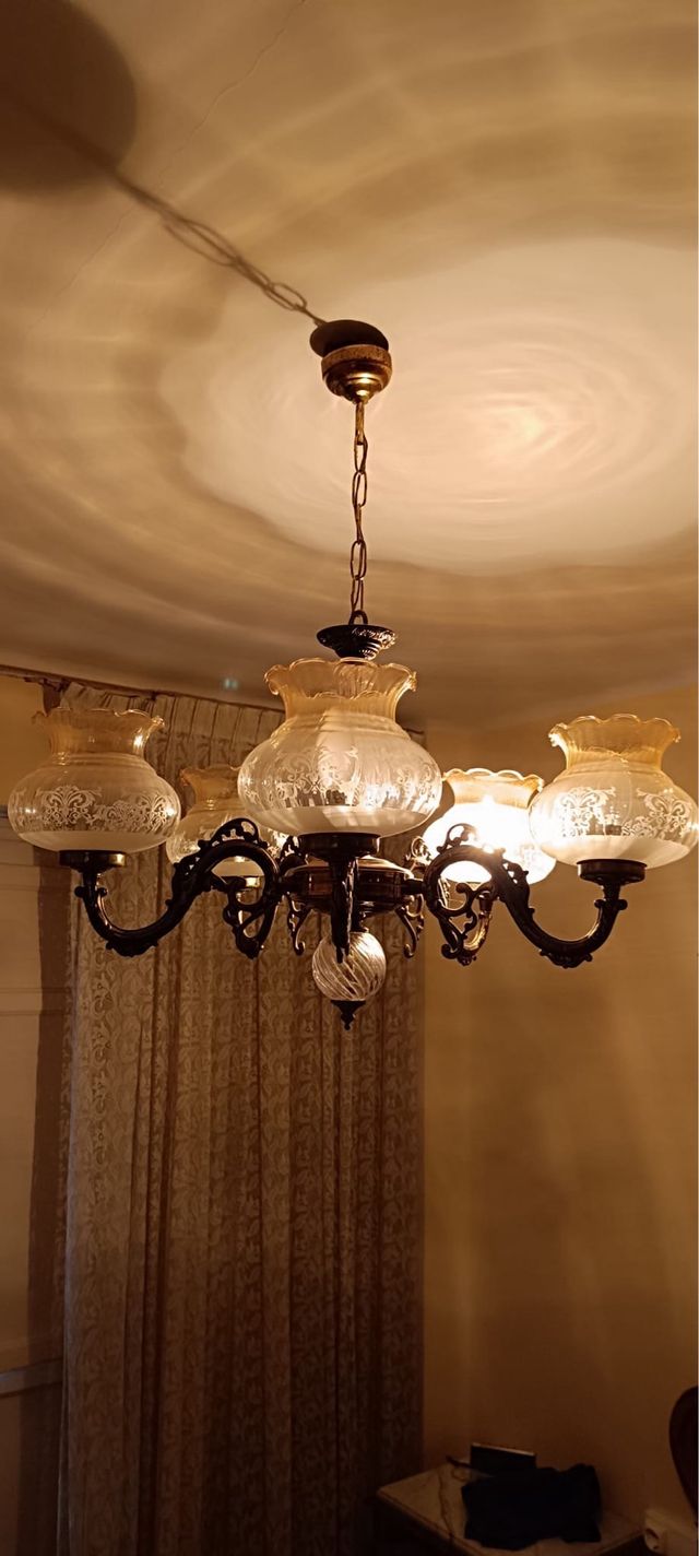 Lampara de Bronce antigua 