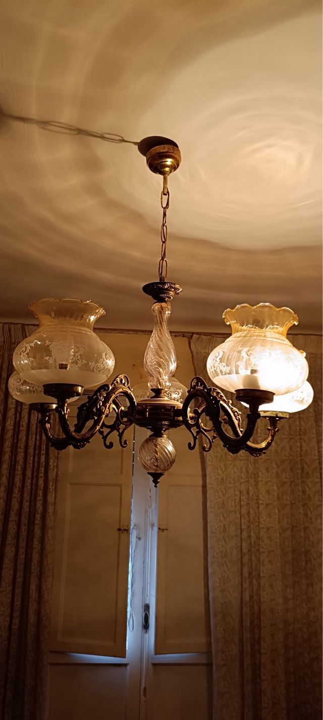 Lampara de Bronce antigua 