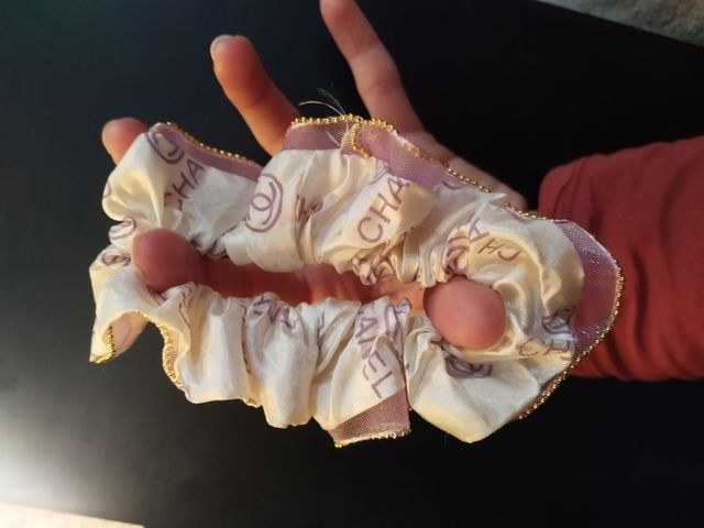 Coletero vintage beis y lila