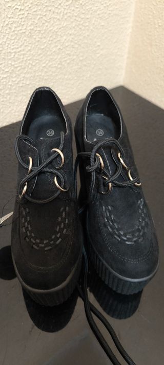 Zapatos cuña plataforma creepers