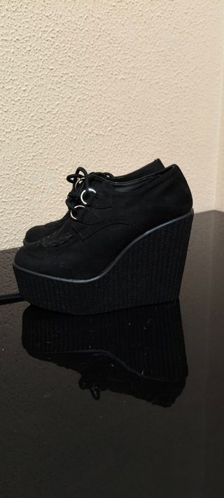 Zapatos cuña plataforma creepers