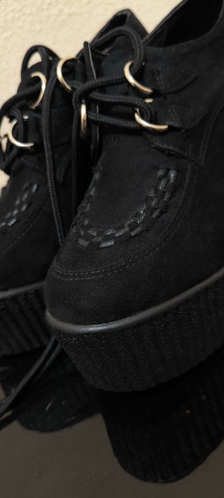 Zapatos cuña plataforma creepers