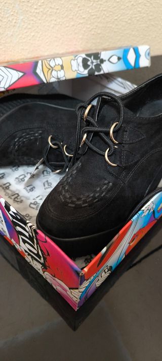 Zapatos cuña plataforma creepers