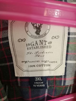 Camisa adolescente, Marca Gant