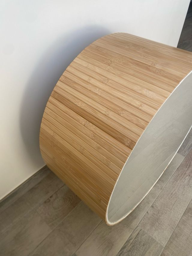 tavolo in bambù e vetro