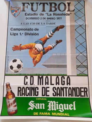Cartel Málaga-Racing de Santander