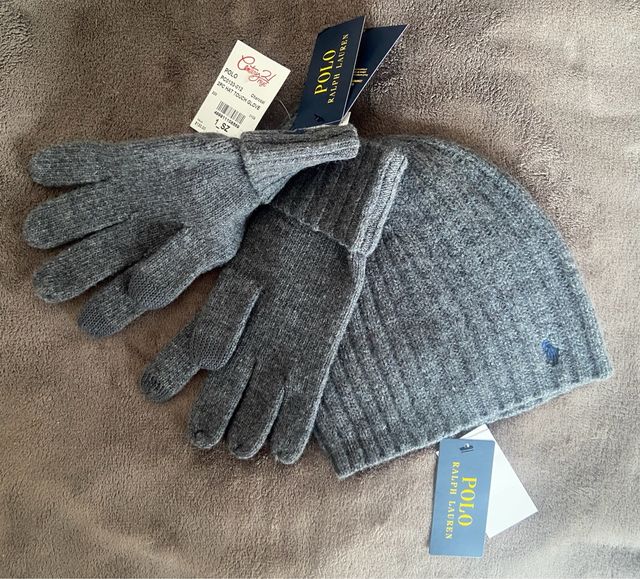 Set gants et bonnet Ralph Lauren neufs M