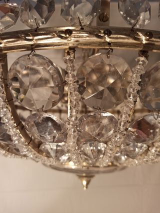 LAMPARA DE TECHO EN CRISTAL DE ROCA