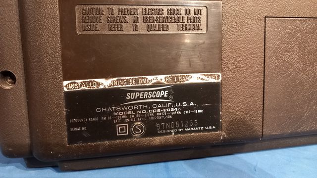 Radioregistratore Superscope by Marantz