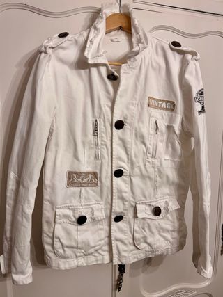 Cazadora vaquera blanca vintage de Beicebe Jeans