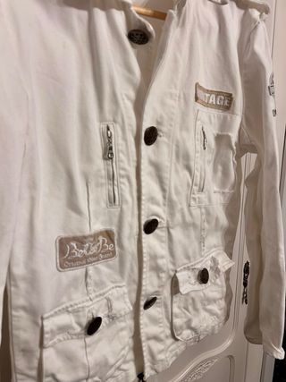 Cazadora vaquera blanca vintage de Beicebe Jeans