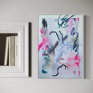 abstracto pintado a mano sobre papel tamaño A3