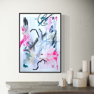 abstracto pintado a mano sobre papel tamaño A3