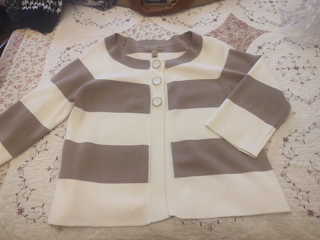 Chaqueta elegante mujer, beige y marrón