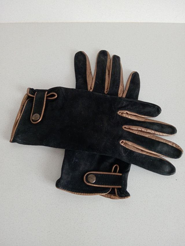 Guantes de piel de ante 