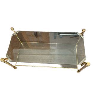 Mesa de centro dorada clasica