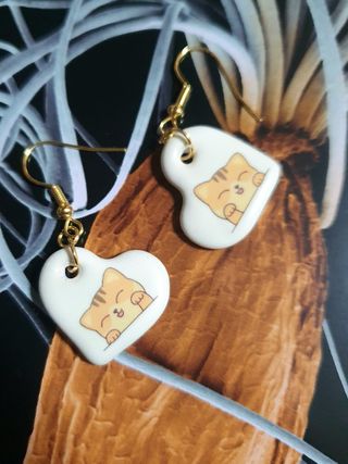 Pendientes artesanales de cerámica