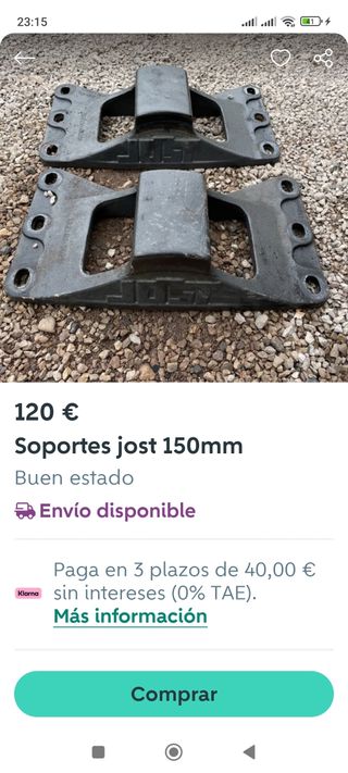 Patas de 150mm jost para 5 Rueda