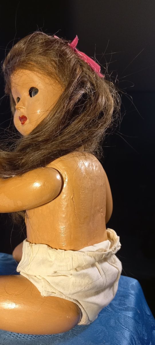 Bambola anni '40 in composizione h.38cm