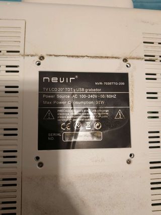 TV LCD Monitor 20" NEVIR NVR7035-TTG-20B