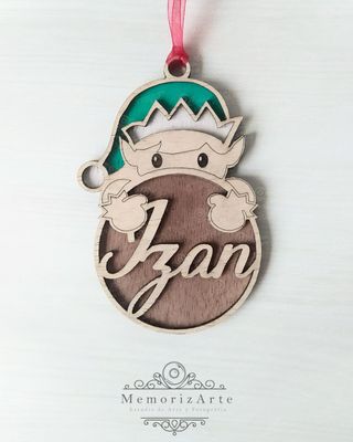 Esferas de navidad personalizadas madera -variados