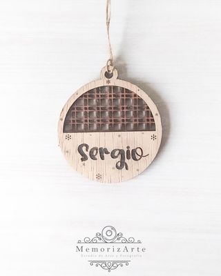 Esferas de navidad personalizadas madera -variados