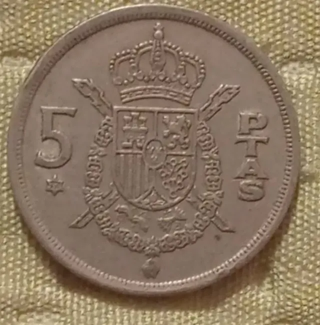 Moneta da 5 pesetas del 1975 Spagna