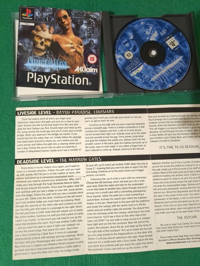 Shadow man psx e mappa, spagnolo