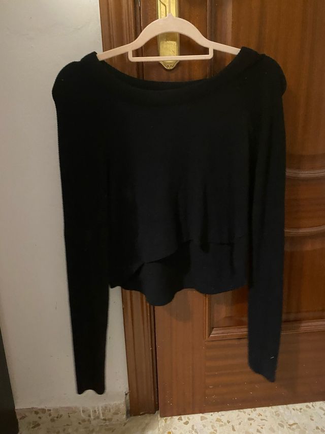 Chaleco manga larga negro