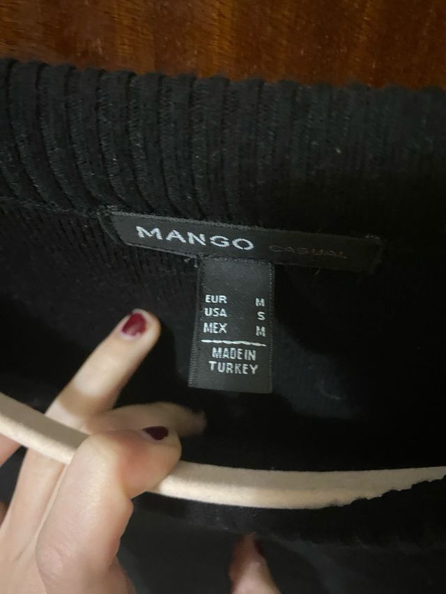 Chaleco manga larga negro