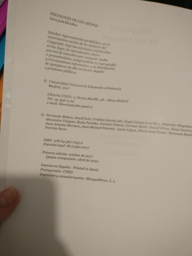 Psicología de los grupos (GRADO) (Spanish Edition)
