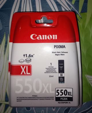 Cartucho de tinta NEGRA  CANON PIXMA 550XL