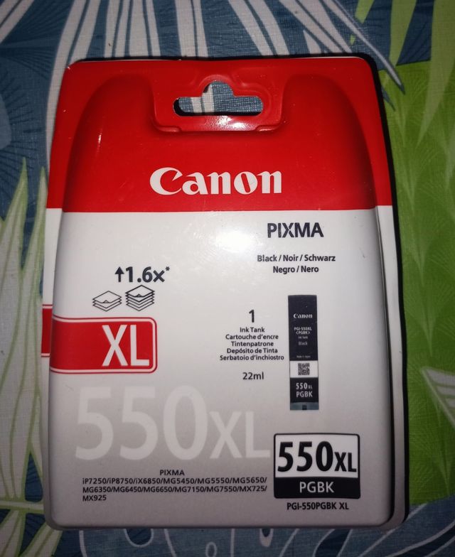 Cartucho de tinta NEGRA  CANON PIXMA 550XL